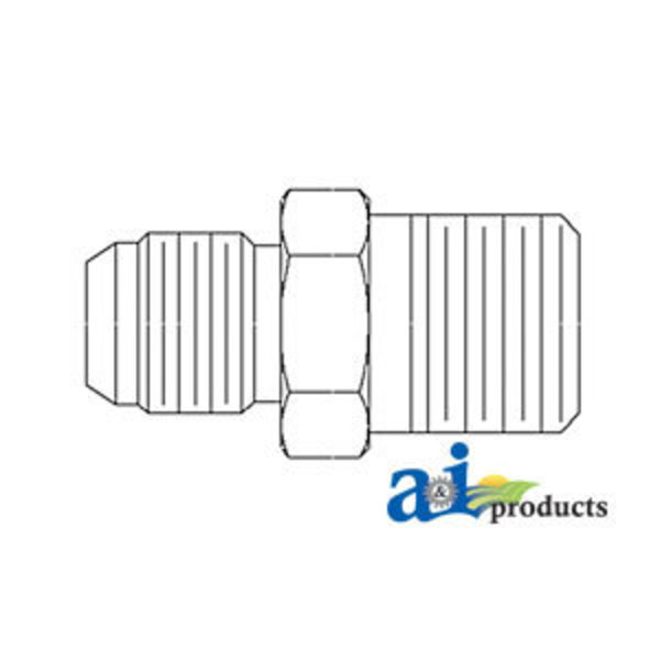 A & I Products Straight Connector JIC Male-NPTF Male, 2 pk 3.75" x4" x2" A-2404-12-12